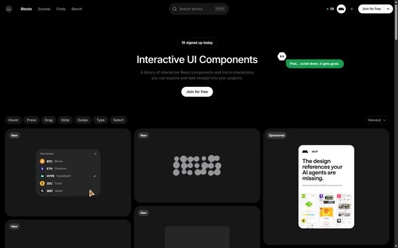 Bencho website preview