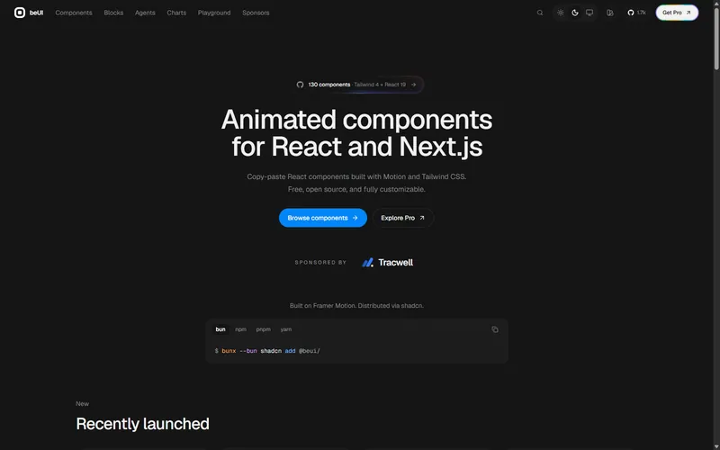 beUI website preview