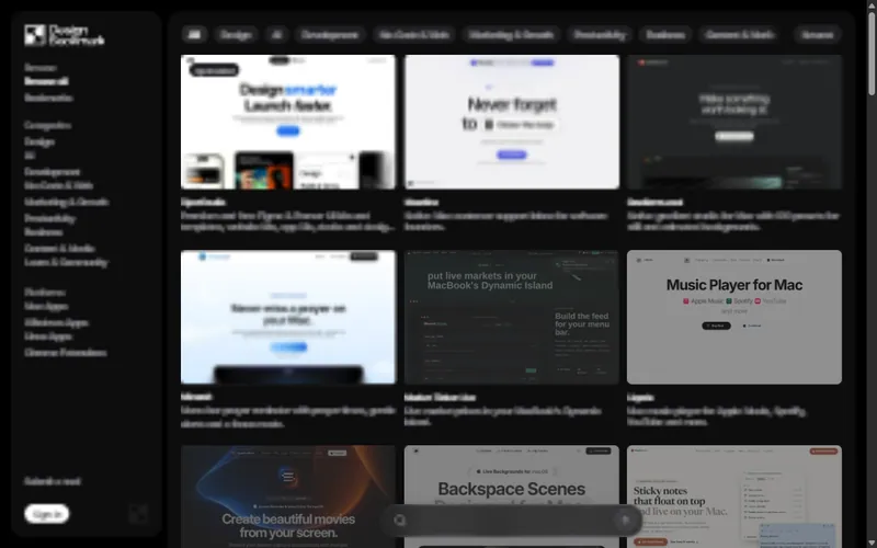 DesignBookmark website preview