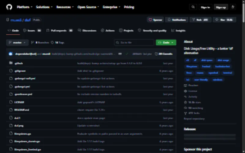 duf website preview