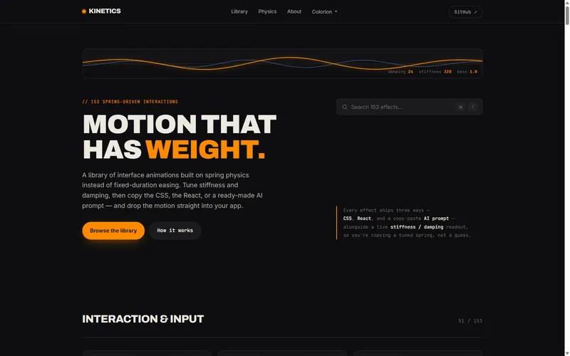 Kinetics website preview