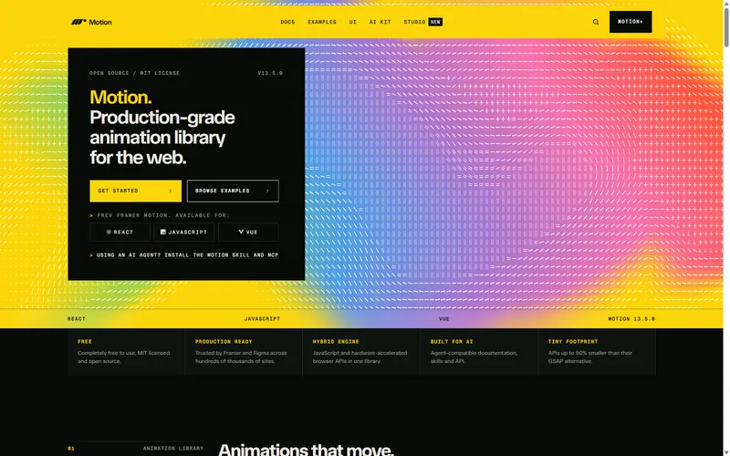 Motion website preview